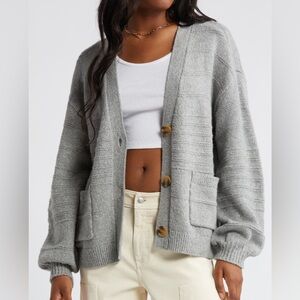 BP Everyday V-neck Cotton Blend Cardigan